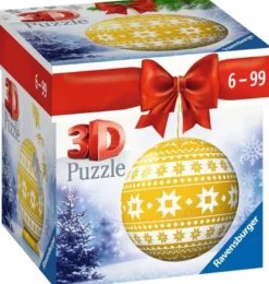 3D Puzzel - Kerstbal Geel (54 stukjes)