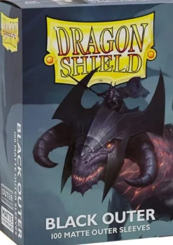 Dragon Shield Sleeves - Outer Sleeves - Matte Black 100 sleeves (63x88mm)