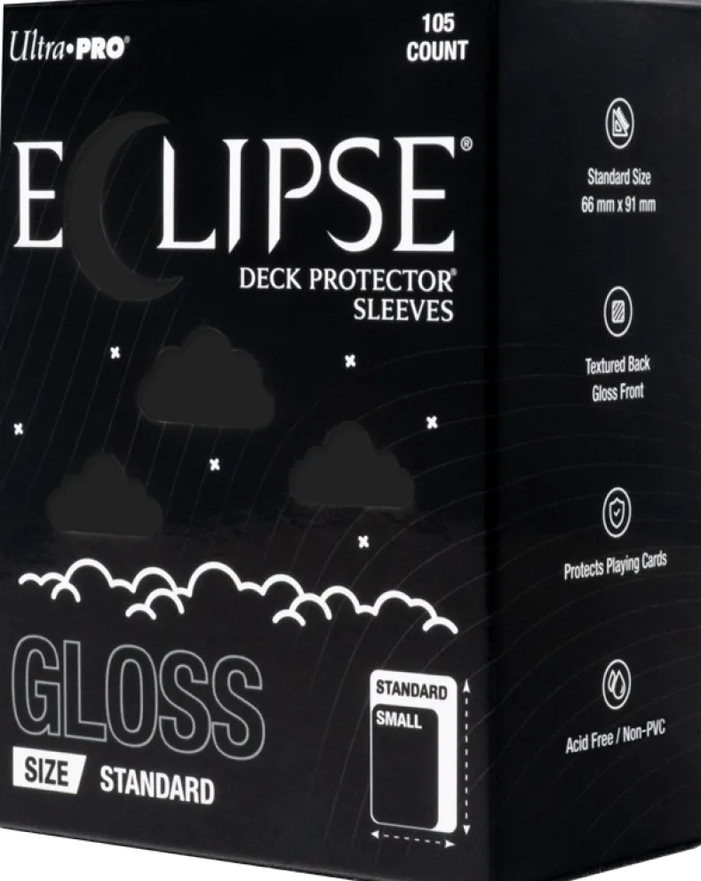 Eclipse Gloss Standard Deck Protector Sleeves - Jet Black (105 stuks) - Boxed
