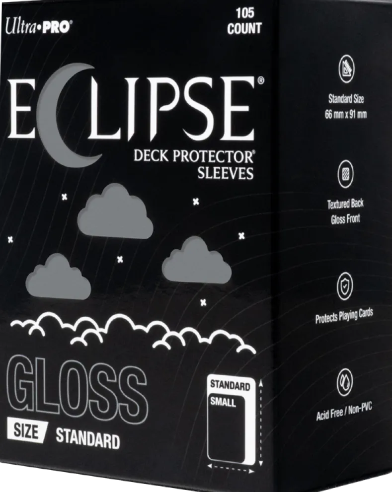 Eclipse Gloss Standard Deck Protector Sleeves - Smoke Grey (105 stuks) - Boxed