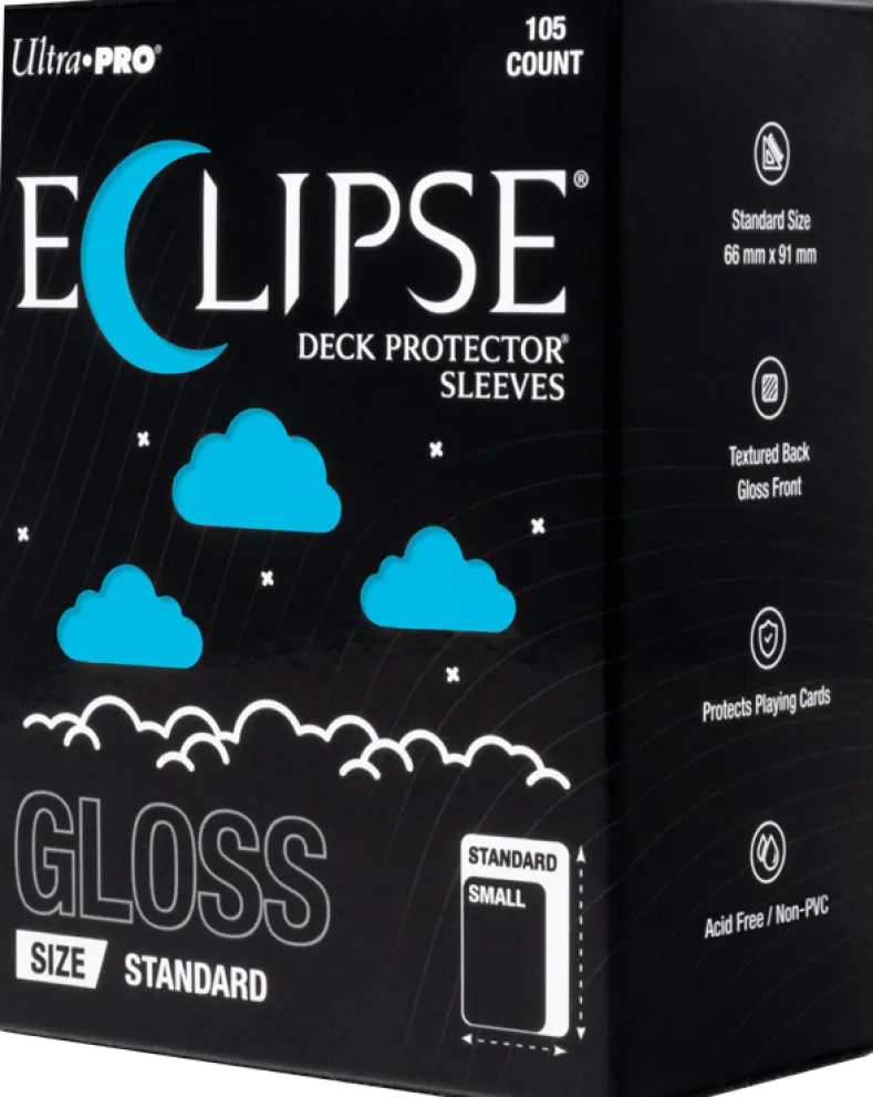 Eclipse Gloss Standard Deck Protector Sleeves - Sky Blue (105 stuks) - Boxed