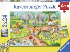 Een Dag in de Dierentuin Puzzel (2 x 24 stukjes)