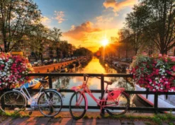 Fietsen in Amsterdam Puzzel (1000 stukjes)