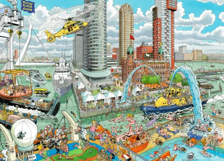 Fleroux - Rotterdam Puzzel (1000 stukjes)