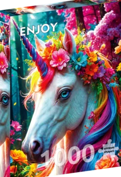 Floral Unicorn Puzzel (1000 stukjes)