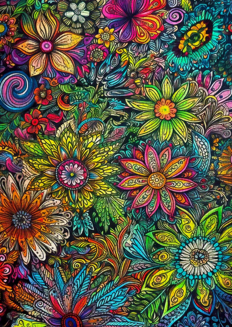 Flower Power Puzzel (1000 stukjes)