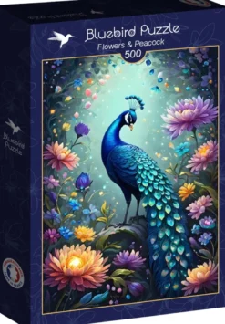 Flowers & Peacock Puzzel (500 stukjes)