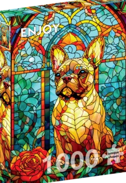 French Bulldog Stained Glass Puzzel (1000 stukjes)