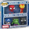 Funko Pop! - Marvel Spiderman, Iron Man, Cpt. America, Hulk, Black Panther (5-Pack)