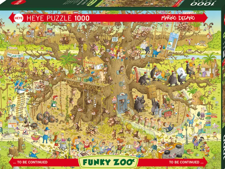 Funky Zoo - Monkey Habitat Puzzel (1000 stukjes)