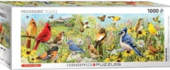 Garden Birds - Greg Giordano Panorama Puzzel (1000 stukjes)