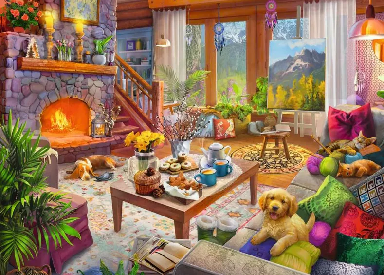 Gezellige Hut Puzzel (1000 stukjes)