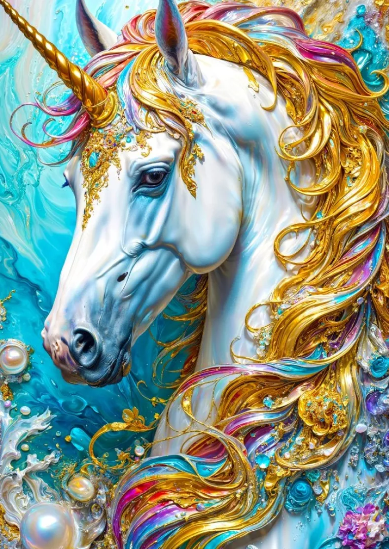 Golden Unicorn Puzzel (1000 stukjes)