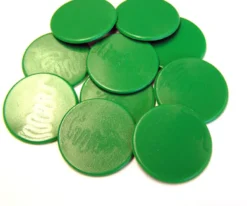Grote Spel Fiches 38mm Groen (10 stuks)