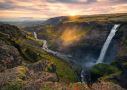 Haifoss Waterval IJsland Puzzel (1000 stukjes)