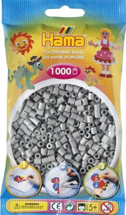 Hama - Strijkkralen Grijs (1000 stuks)
