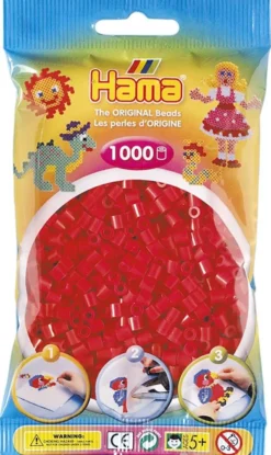 Hama - Strijkkralen Rood (1000 stuks)