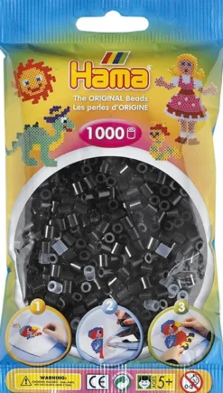 Hama - Strijkkralen Zwart (1000 stuks)