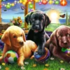 Honden Picknick Puzzel (100 XXL stukjes)