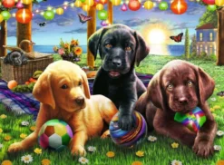 Honden Picknick Puzzel (100 XXL stukjes)