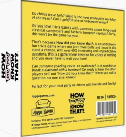How Did You Know That - Card Game