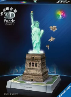 Iconics 3D Puzzel - Statue of Liberty with Lights (108 stukjes)