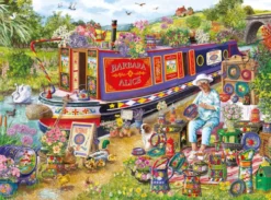 Janice Daughters- Canal Boat Blooms Puzzel (500XL stukjes)
