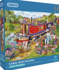 Janice Daughters - Canal Boat Blooms Puzzel (1000 stukjes)