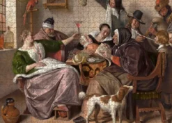 Jan Steen - As the old sing, So Pipe the Young Puzzel (1000 stukjes)