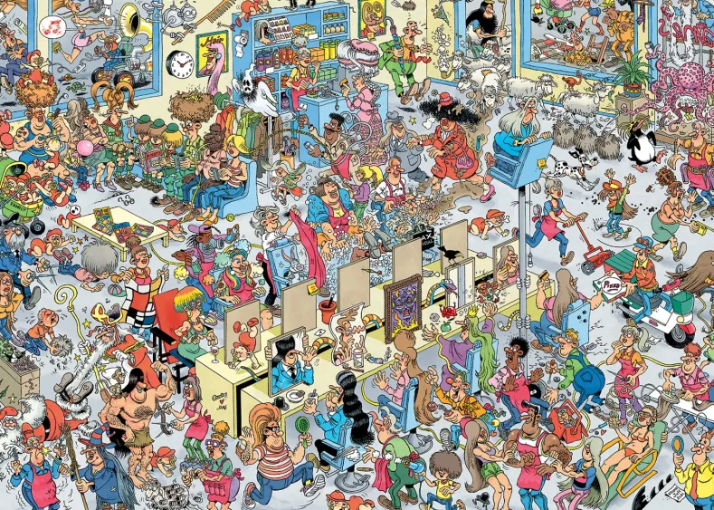 Jan van Haasteren - Bij de Kapper Puzzel (1000 stukjes)