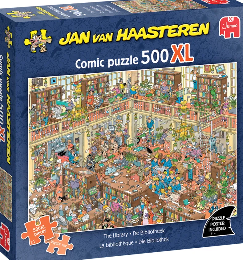 Jan van Haasteren - De Bibliotheek Puzzel (500 XL stukjes)