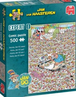 Jan van Haasteren Expert 8 - Hoera, Jan 90 jaar Puzzel (500 stukjes)