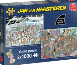 Jan van Haasteren - Geef Ons de Ruimte & Net Als in de Film Puzzel (2x1000 stukjes)