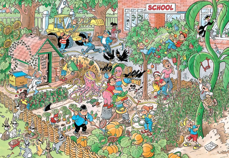 Jan van Haasteren Junior 18 - De Schooltuin (360 stukjes)