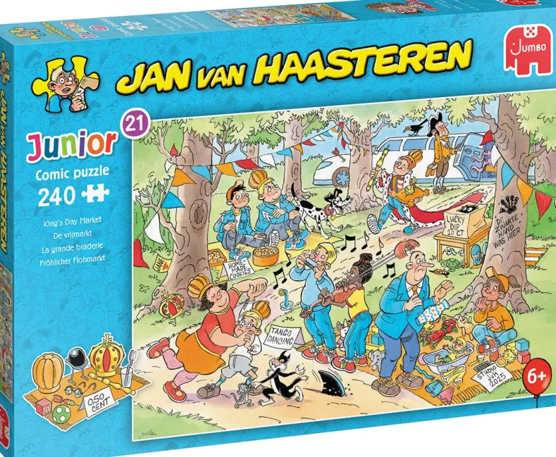 Jan van Haasteren Junior 21 - De Vrijmarkt Puzzel (240 stukjes)