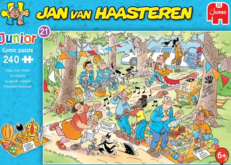 Jan van Haasteren Junior 21 - De Vrijmarkt Puzzel (240 stukjes)