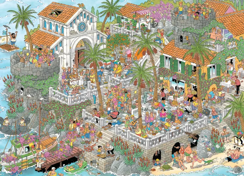 Jan van Haasteren - Leve de Middellandse Zee! Puzzel (1000 stukjes)