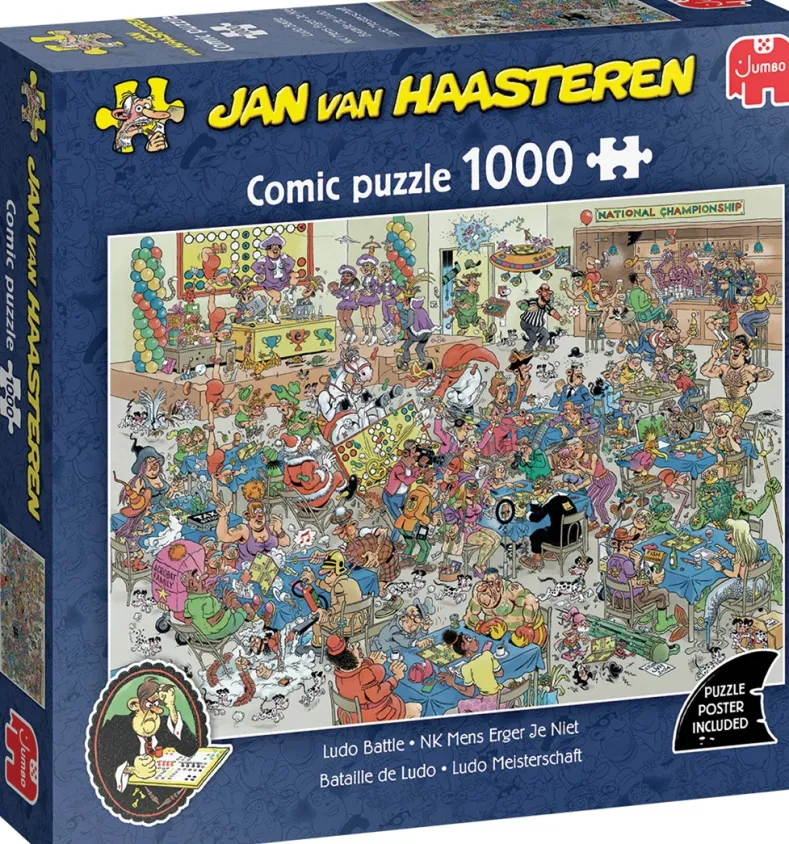 Jan van Haasteren - NK Mens Erger Je Niet Puzzel (1000 stukjes)