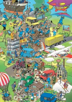 Jan van Haasteren - Oldtimer Pakketstress Puzzel (1000 stukjes)