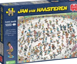 Jan van Haasteren - Skateboarden In De Bowl Puzzel (1000 Stukjes)