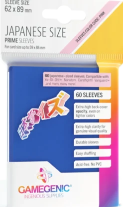 Japanese Sized Sleeves 62x89mm Blauw (60 stuks)