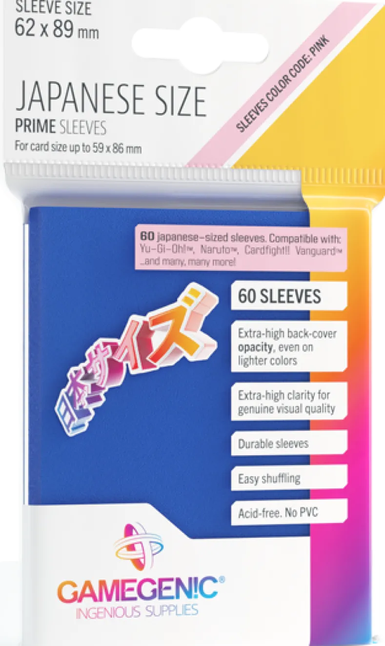 Japanese Sized Sleeves 62x89mm Blauw (60 stuks)