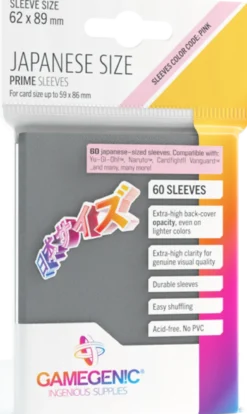 Japanese Sized Sleeves 62x89mm Donker Grijs (60 stuks)