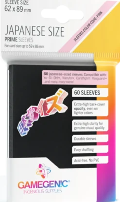 Japanese Sized Sleeves 62x89mm Zwart (60 stuks)