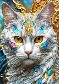 Jeweled Cat Puzzel (1000 stukjes)