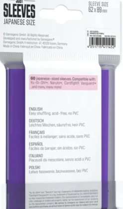 Just Sleeves - Japanese Size Purple