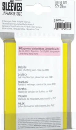 Just Sleeves - Japanese Size Yellow