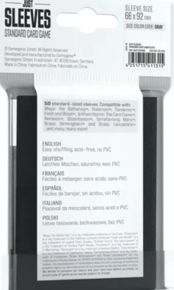 Just Sleeves - Standard Card Game Zwart (50 stuks)