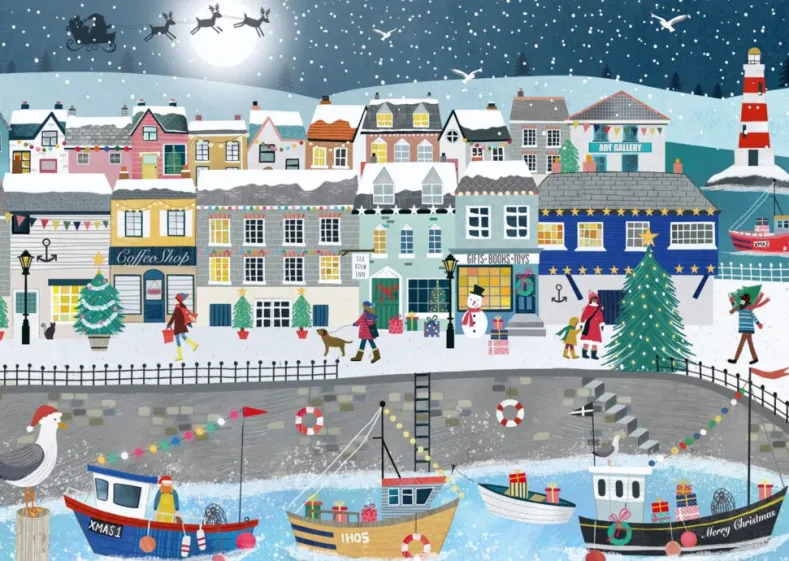 Kerstmis in de Haven Puzzel (1000 stukjes)