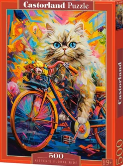 Kitten's Floral Ride Puzzel (500 stukjes)